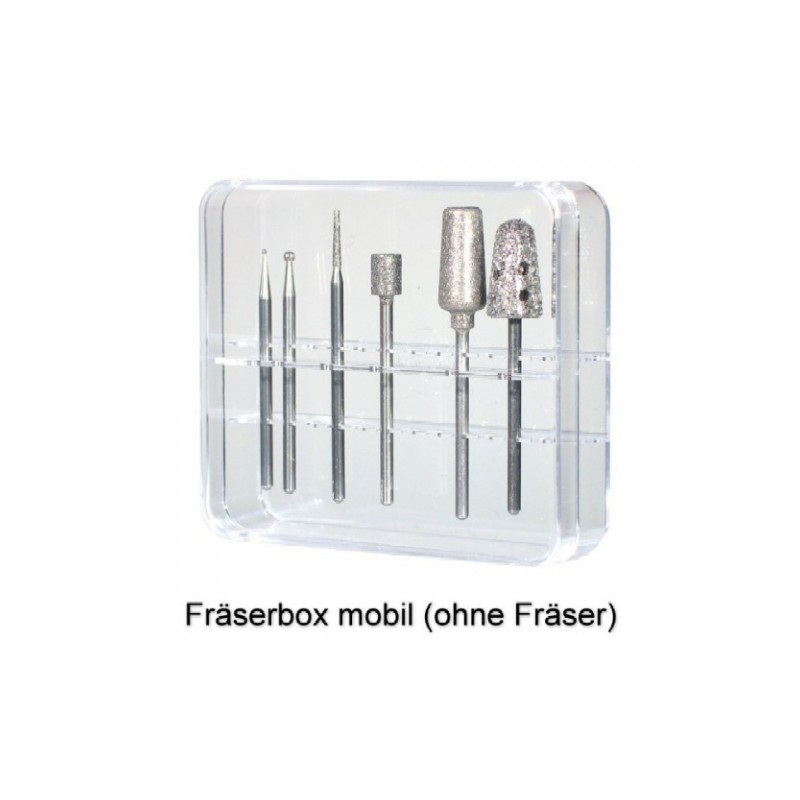 Fräserbox, mobil 77 x 66 x 19 mm (OHNE FRÄSER)