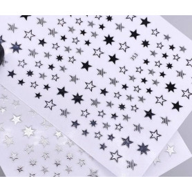 STARS BLACK - Aufkleber 3D ZooNail 2