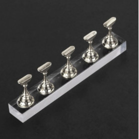 Nail Art Tips Display Halter Silver