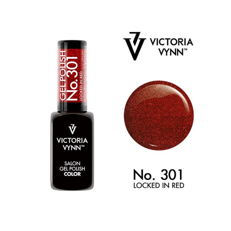 301 Locked in Red Gel polish 8ml VICTORIA VYNN-Online-Shop-Double Beauty Shop