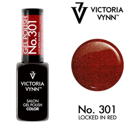 301 Locked in Red Gel polish 8ml VICTORIA VYNN