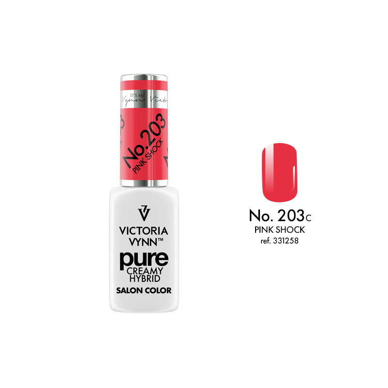 203 Pink Shock — Gel polish Pure Creamy 8ml VICTORIA VYNN-Online-Shop-Double Beauty Shop
