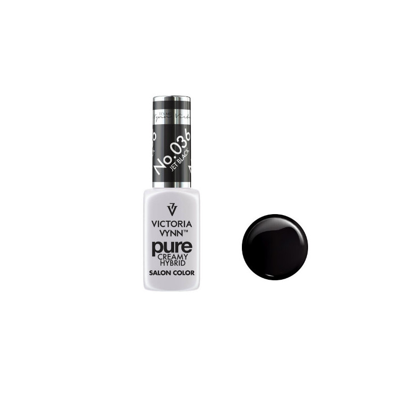 036 Jet Black — Gel polish Pure Creamy 8ml VICTORIA VYNN