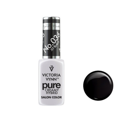 036 Jet Black — Gel polish Pure Creamy 8ml VICTORIA VYNN