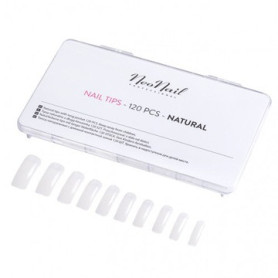 Tips 120 Stk, lange Klebefläche, natural, Neonail