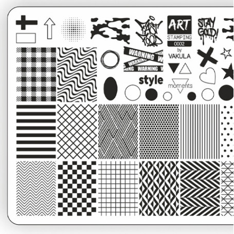 0002 by Vakula Matte stamping schablone + design blatt ART STAMPING