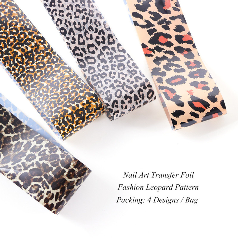 Nailart Folie Leopard Print 4 pcs-NAILART FOLIE-Double Beauty Shop