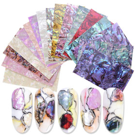 Muschel (seashell) rose 20 — Perlmutt Nailart 2