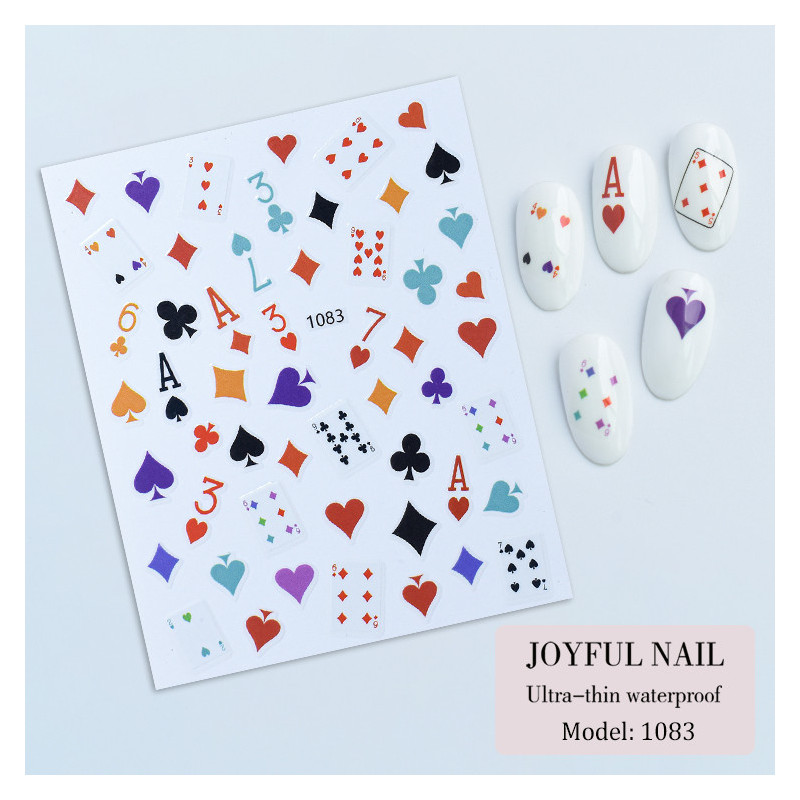 Poker Aufkleber 1083 NailArt