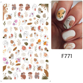 Line Art Aufkleber 771 NailArt 2