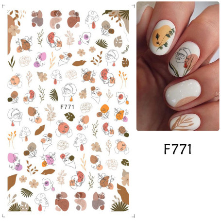 Line Art Aufkleber 771 NailArt