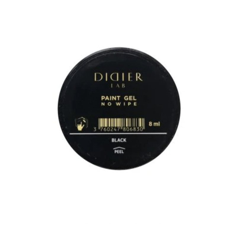 PAINT GEL BLACK (no wipe) - 8 ml Didier Lab