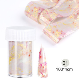 Nailart Folie Rose Marmor NailArt 2