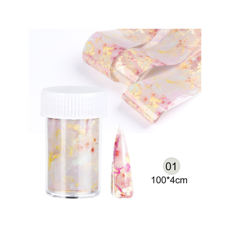 Nailart Folie Rose Marmor NailArt-NAILART FOLIE-Double Beauty Shop