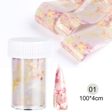 Nailart Folie Rose Marmor NailArt