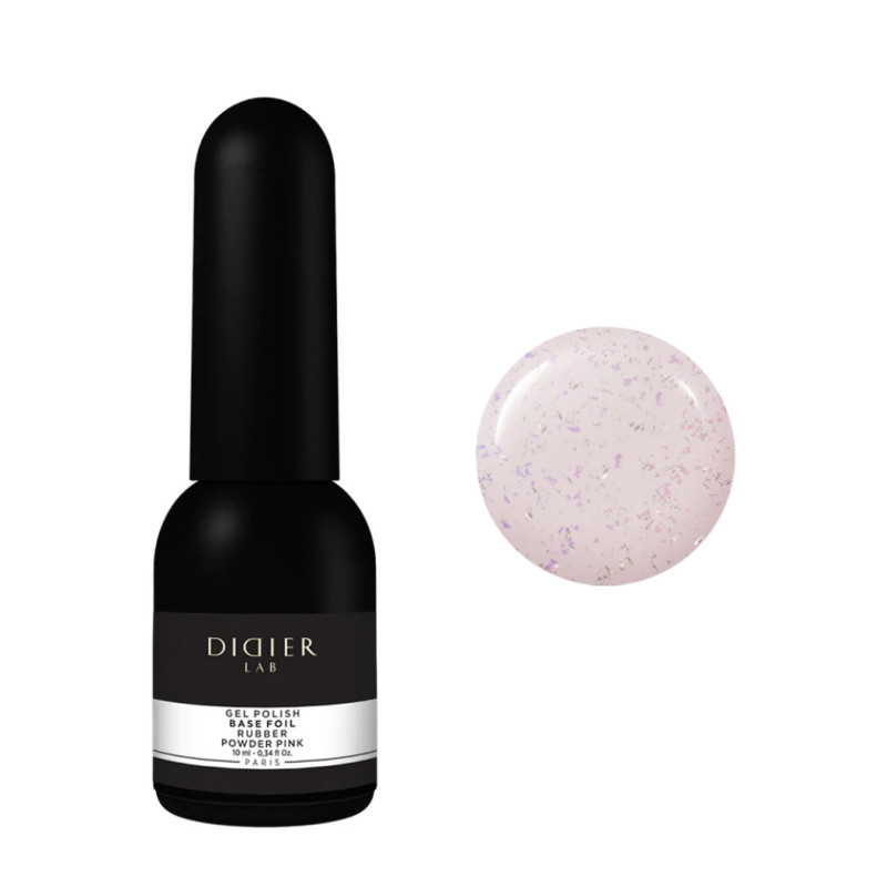 POWDER PINK - RUBBER BASE COAT FOIL 10 ml DIDIER LAB-Online-Shop-Double Beauty Shop