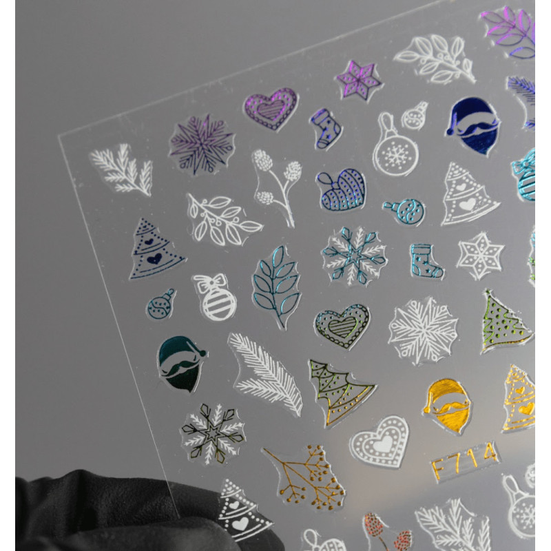 Merry Christmas 2 - Aufkleber NailArt-ART-Double Beauty Shop