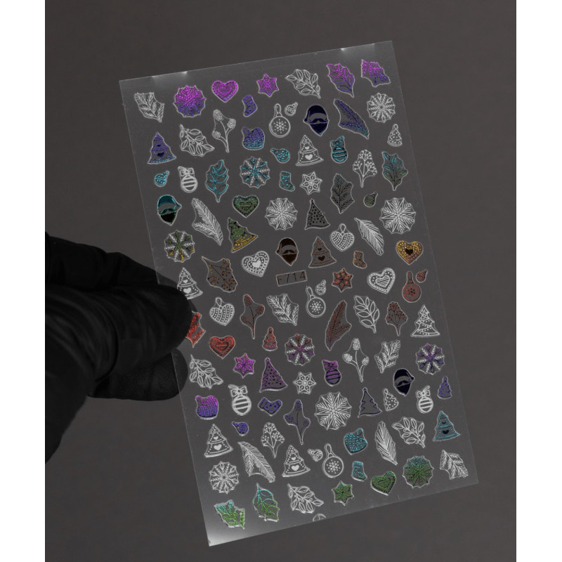 Merry Christmas 2 - Aufkleber NailArt-ART-Double Beauty Shop