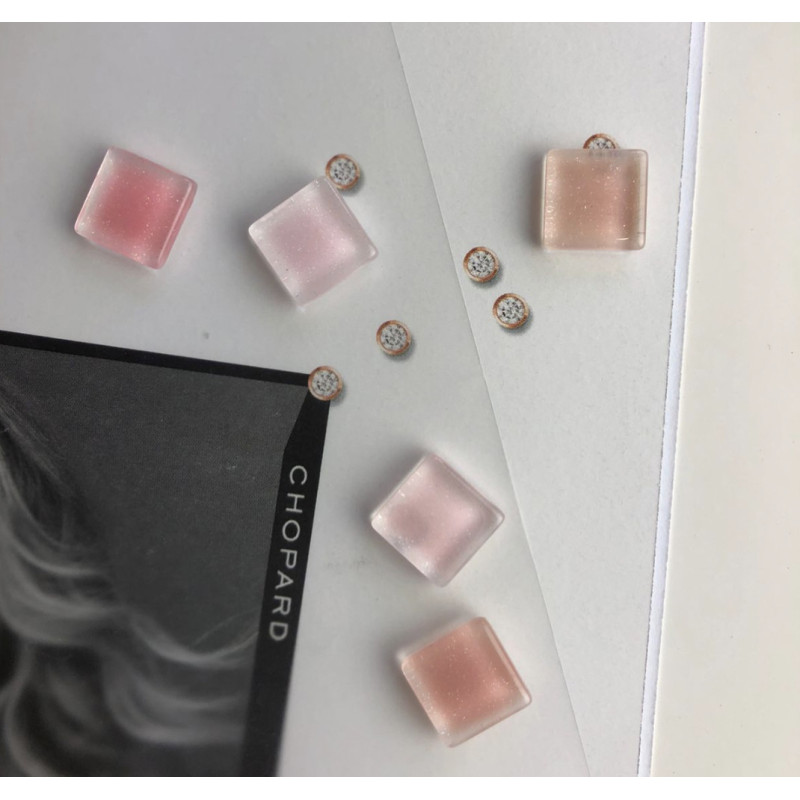 Quadrat Swatch display für Nagellack Glas Transparent (10 Stück)