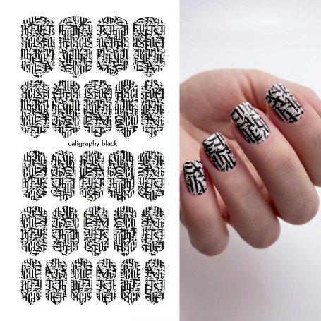 Nagelfolie Caligraphy black - Nail Wraps by Provocative Nails