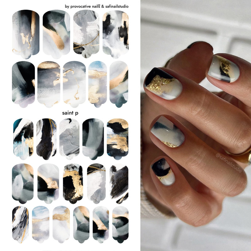 Saint P - Nail Wraps by provocative nails & safinailstudio