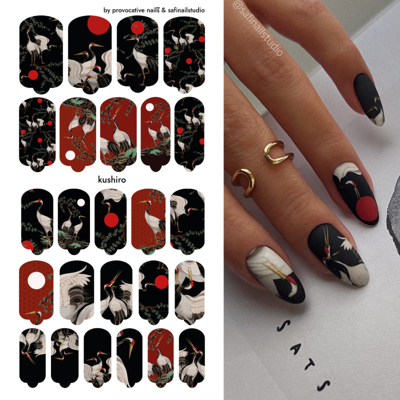 Kushiro - Nail Wraps by provocative nails & safinailstudio