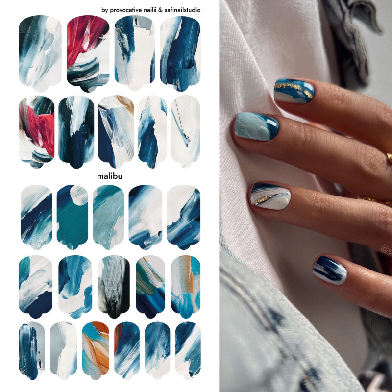Malibu - Nail Wraps by provocative nails & safinailstudio