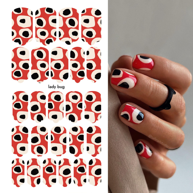 Lady bug - Nail Wraps by Provocative Nails