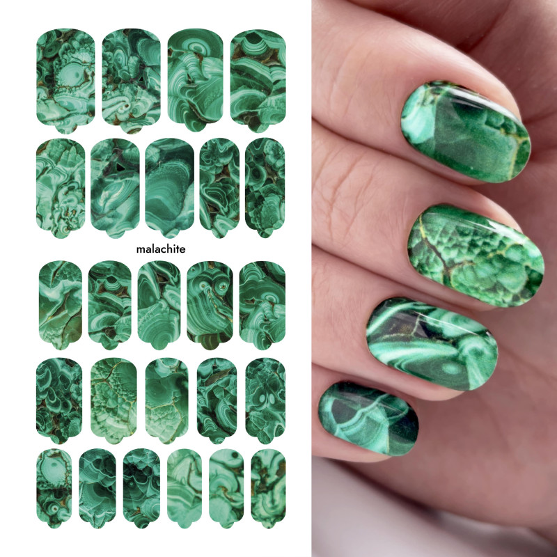 Malachite - Nail Wraps by Provocative Nails