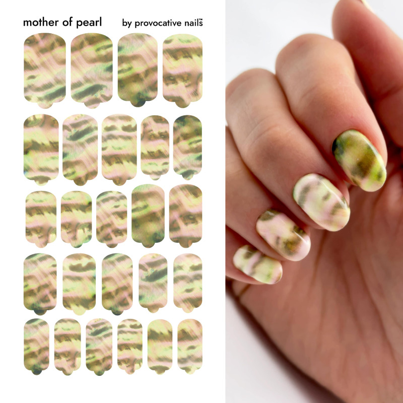 Mother of pearl - Nail Wraps by Provocative Nails