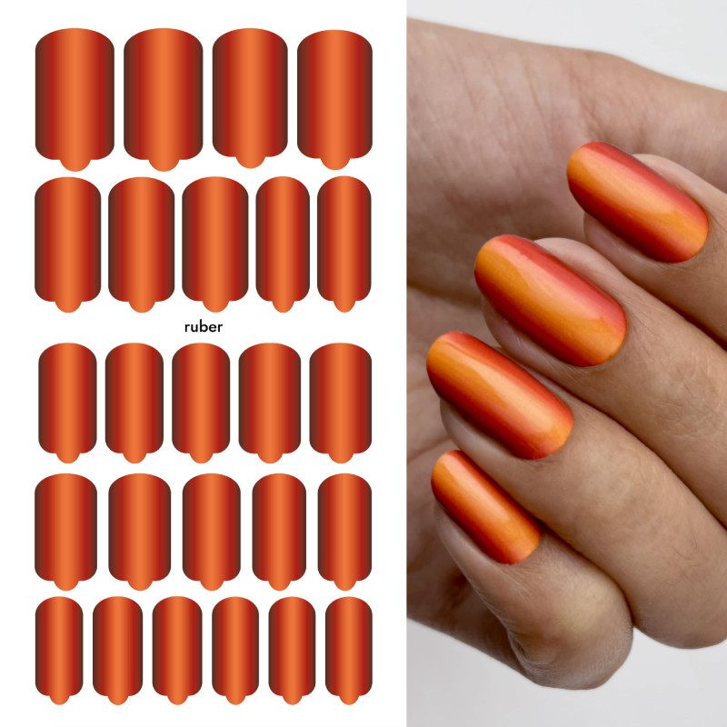 Ruber - Nail Wraps by Provocative Nails