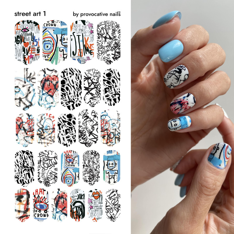 Street Art 1 - Nail Wraps by Provocative Nails