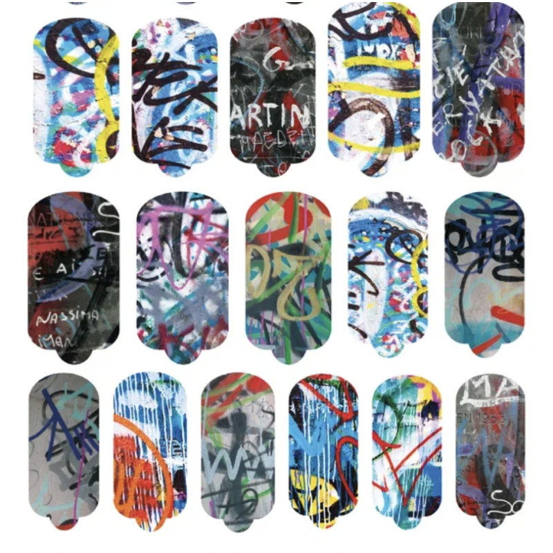 Nagelfolie Street Art 2 - Nail Wraps by Provocative Nails-NAIL WRAPS SELBSTKLEBEND-Double Beauty Shop