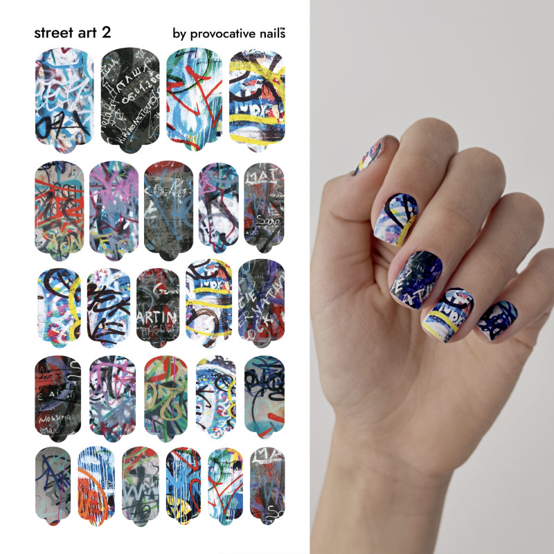 Street Art 2 - Nail Wraps by Provocative Nails