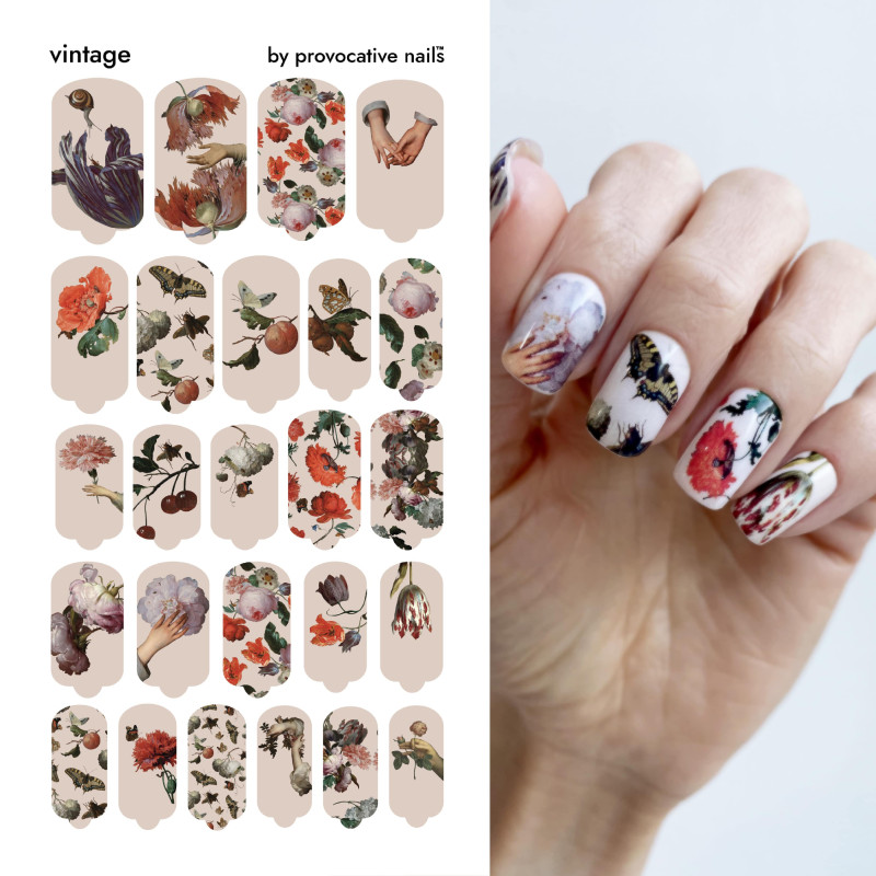 Vintage - Nail Wraps by Provocative Nails