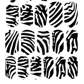 Nagelfolie Zebra - Nail Wraps by Provocative Nails 2