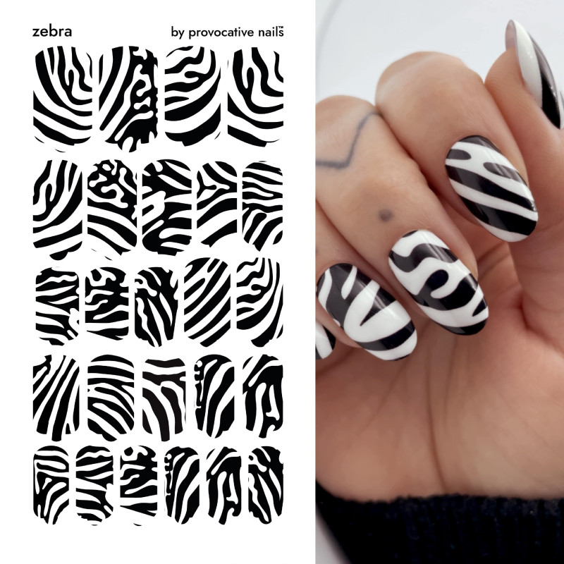 Zebra - Nail Wraps by Provocative Nails