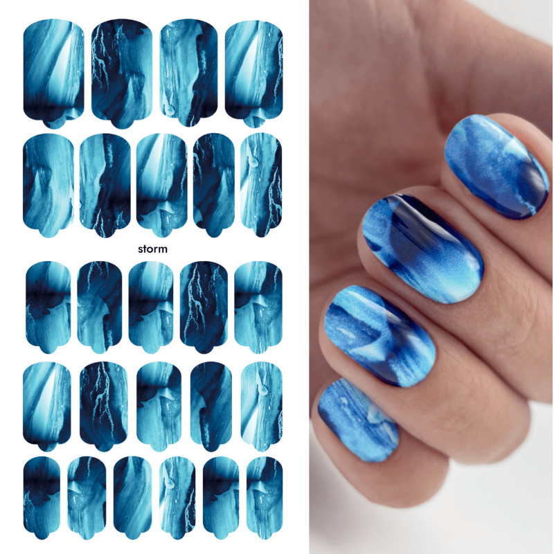 Storm - Nail Wraps by Provocative Nails