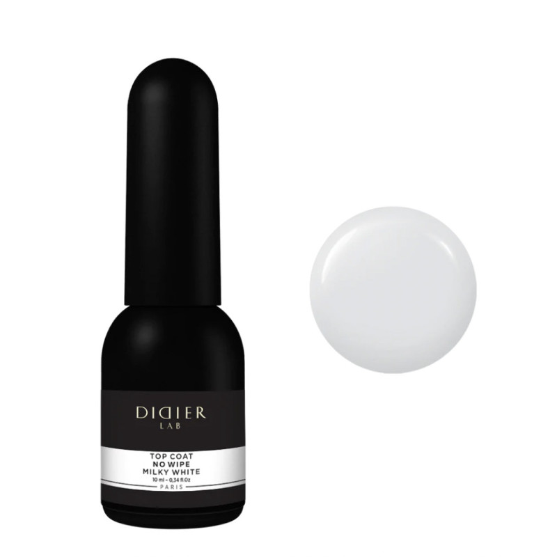 MILKY WHITE - TOP COAT No Wipe 10ml DIDIER LAB-Online-Shop-Double Beauty Shop