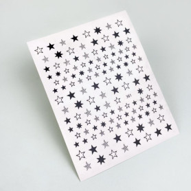 STARS BLACK - Aufkleber 3D ZooNail
