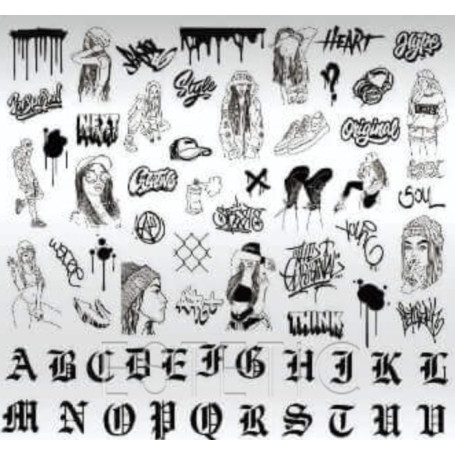 15 URBAN stamping schablone + design blatt TAKIDA