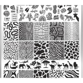 30 SAFARI stamping schablone + design blatt TAKIDA
