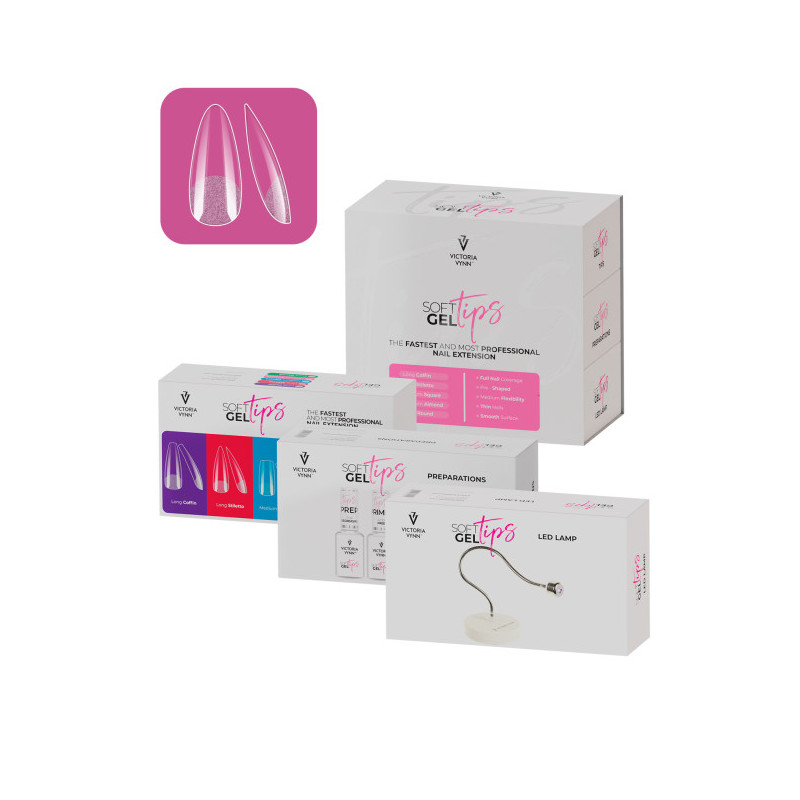 SET MEDIUM ALMOND - set SOFT GEL TIPS VICTORIA VYNN