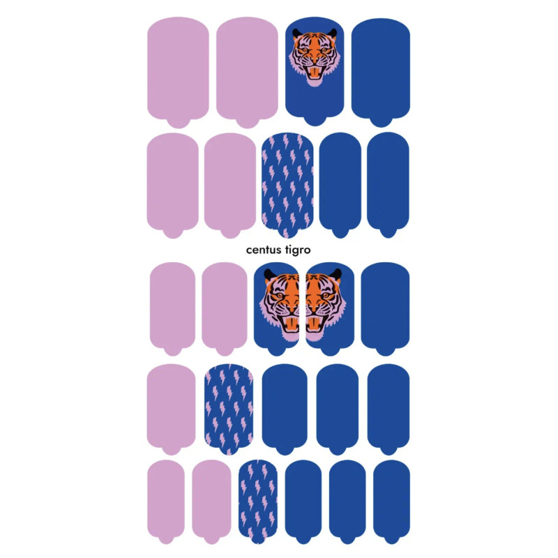 Nagelfolie Centus tigro - Nail Wraps by Provocative Nails-NAIL WRAPS SELBSTKLEBEND-Double Beauty Shop