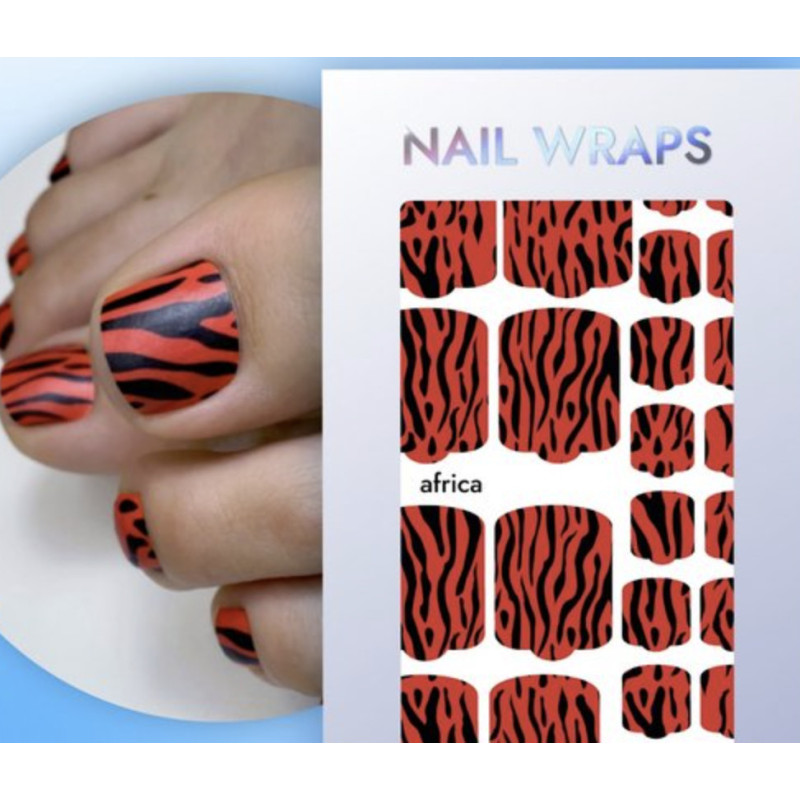 Africa - PEDIKÜRE Nail Wraps by Provocative Nails