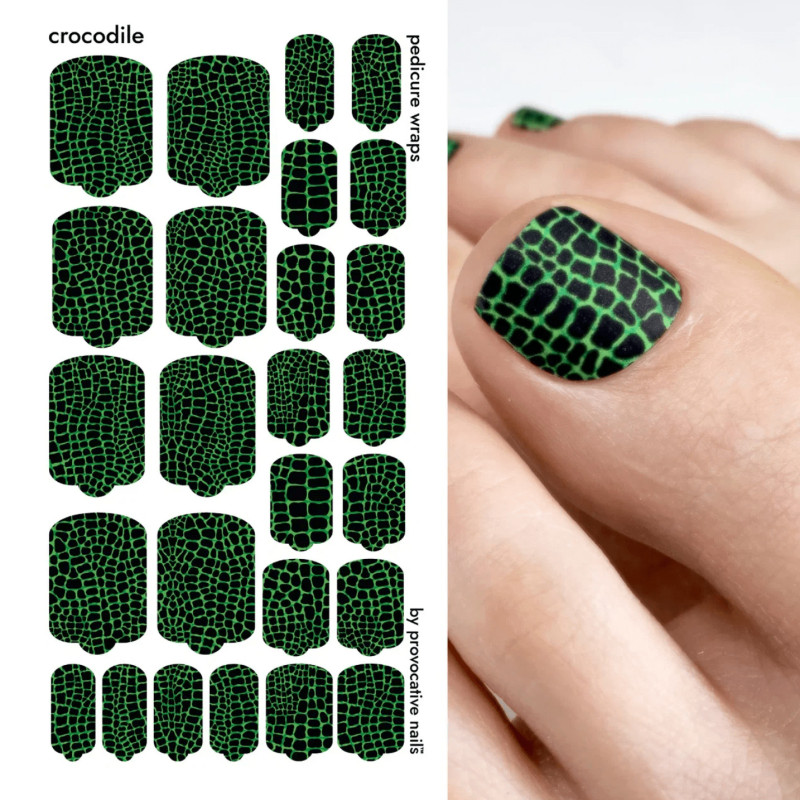 Crocodile - PEDIKÜRE Nail Wraps by Provocative Nails