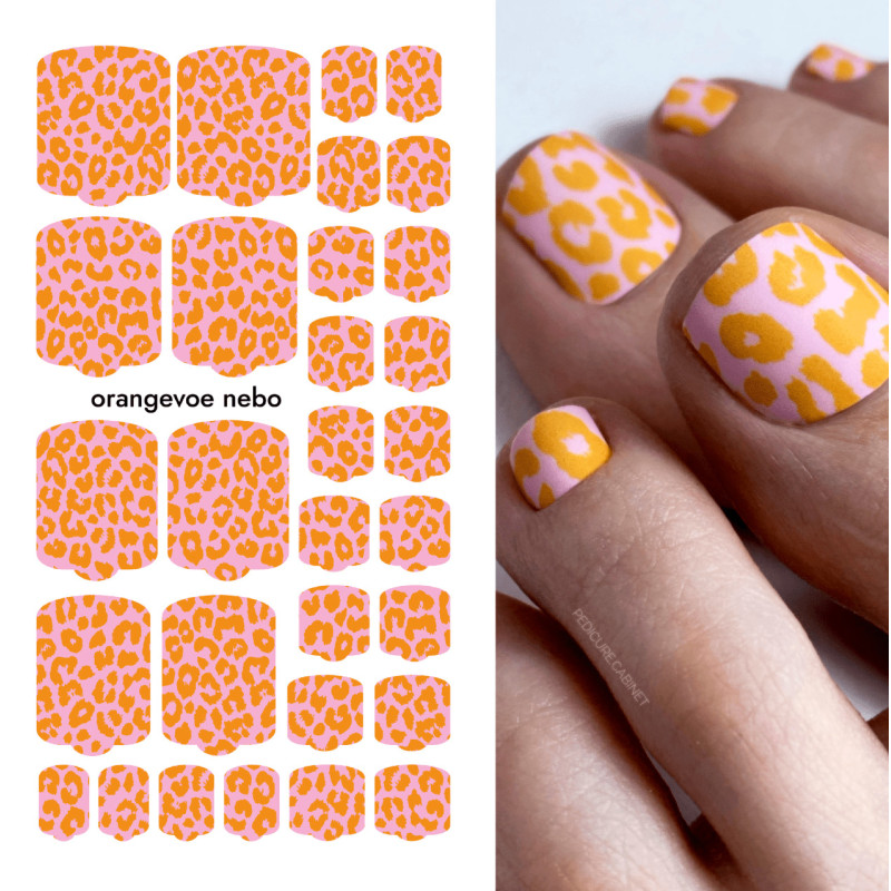 Orange sky (orangevoe nebo) - PEDIKÜRE Nail Wraps by Provocative Nails