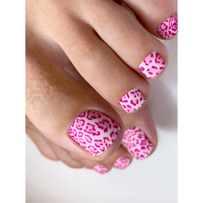 Pink leo - PEDIKÜRE Nail Wraps by Provocative Nails