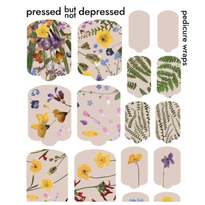 Pressed but not depressed - PEDIKÜRE Nail Wraps by Provocative Nails