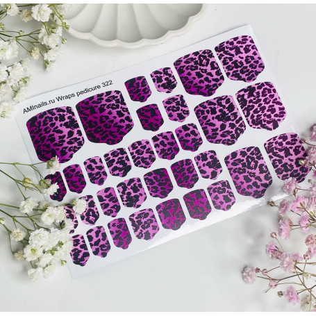 Nagelfolie 322 Nail Wraps für Pediküre AMINAILS